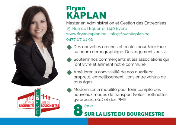 Priorités de Firyan Kaplan pour Evere